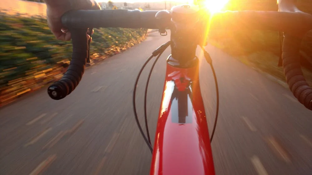 An image of a bike cockpit